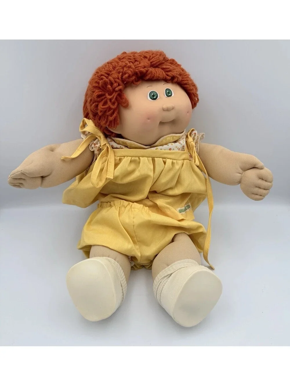 VTG 1982 Cabbage Patch Kids Doll Redhead Green Eyes Laurie Greta OK Birth Cert